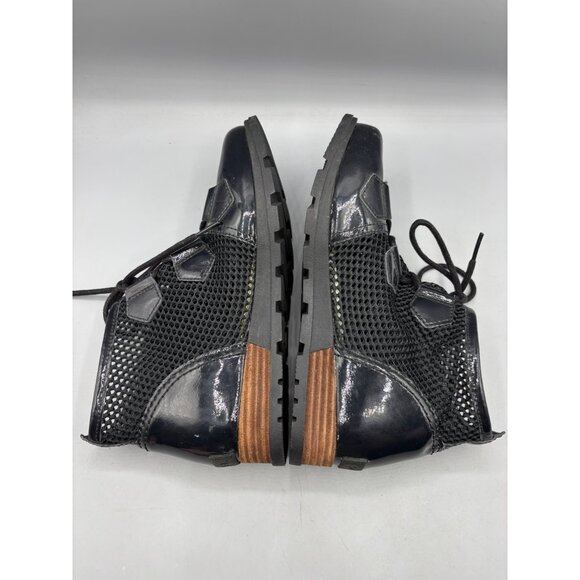 Sorel Womens Boots 7 Major Lace Mesh Black Ankle Patent Leather‎ - Picture 7 of 8